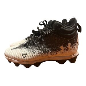 Under Armour Kids Black and White Cleats
